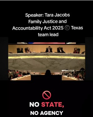 Tara Jacobs public speaking at Dallas County Commissioners court 2025