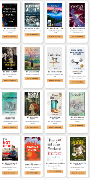 PenCraft Nonfiction winning books for the Fall Seasonal Awards