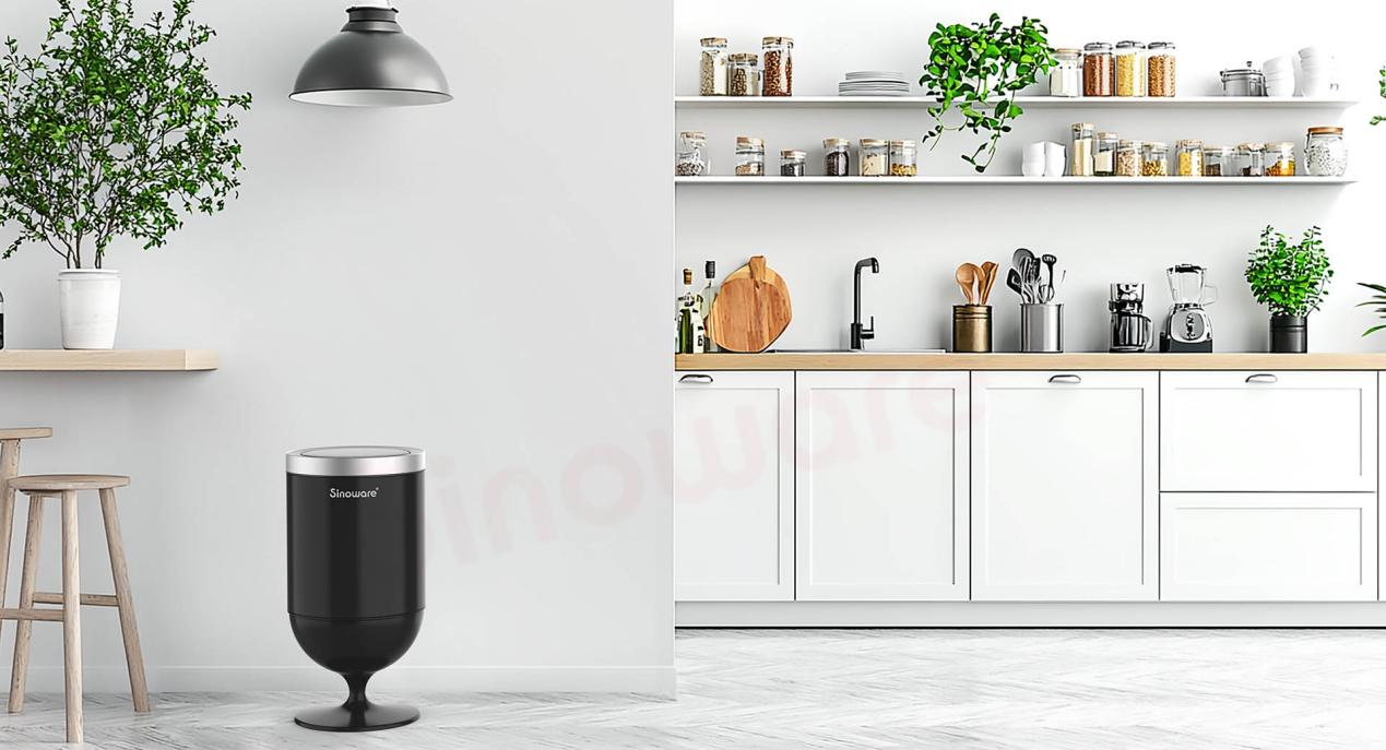 Sinoware stainless steel trash can factory China 1