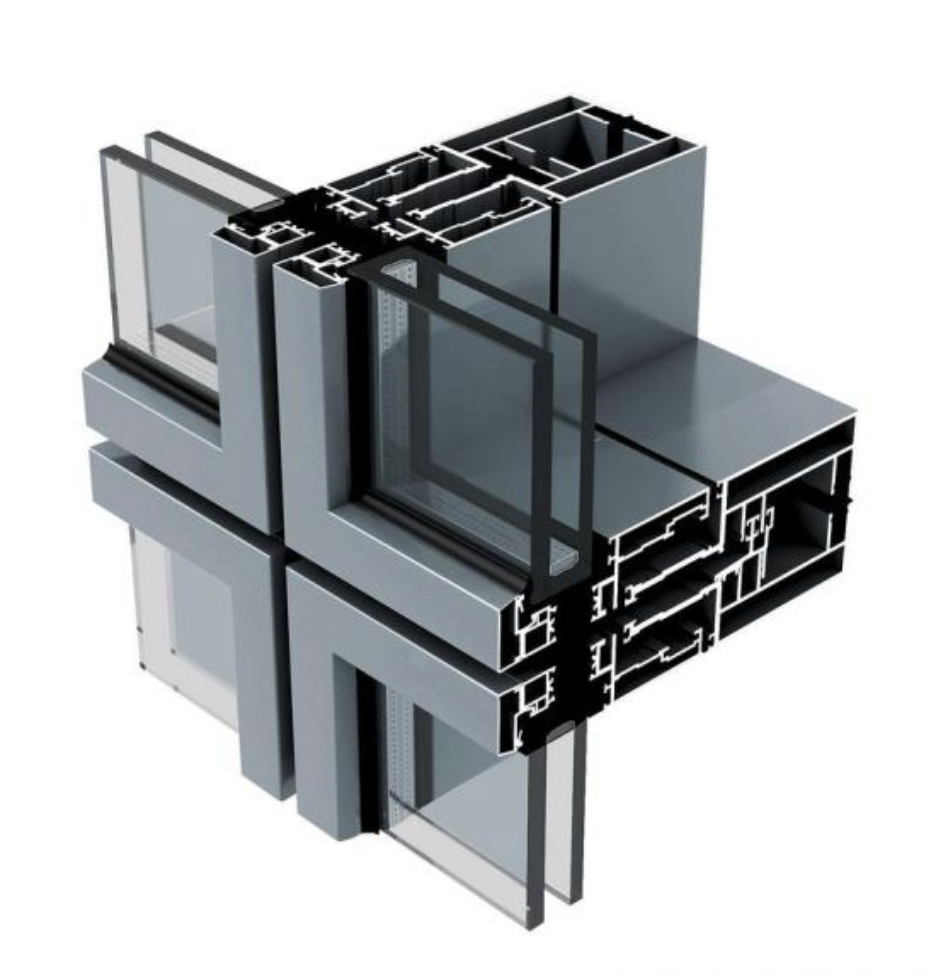 Visible thermal break aluminum glass curtain wall