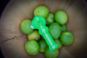 GLASS LAB Neon Green Dolphin Glitter Pipe