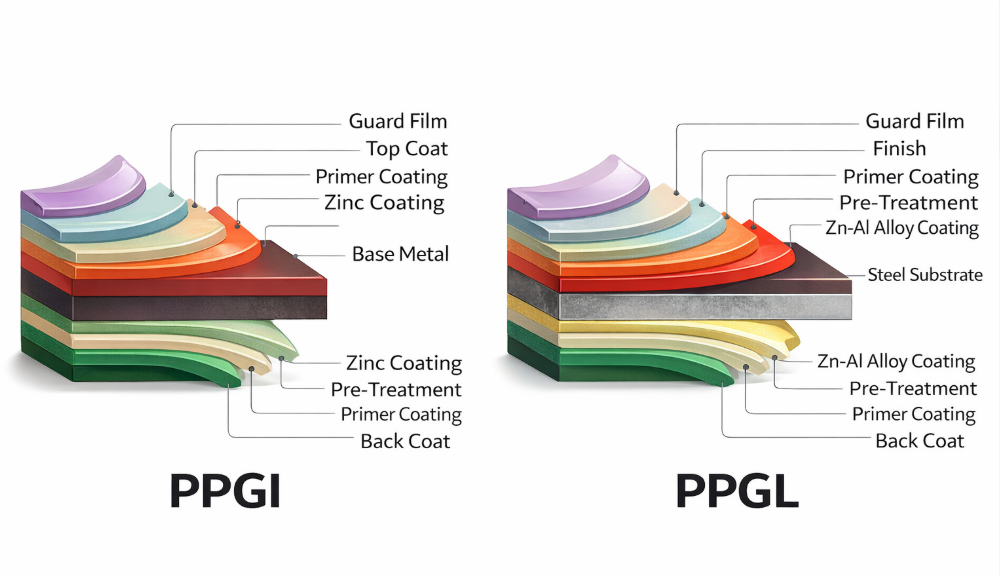 Structure Difference Zinc vs Al Zn