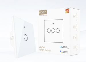 MOES ZigBee Crystal Glass Wall Touch Smart Light Switch