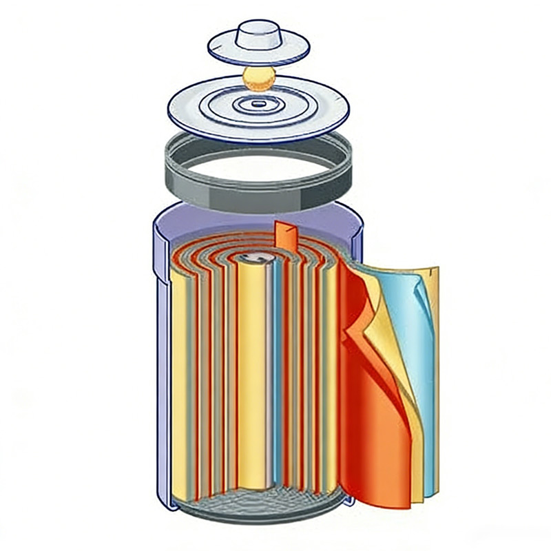 Crosssection of the battery Crosssection of the battery