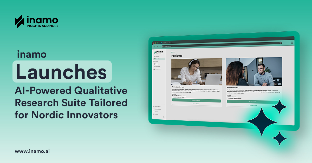 inamo Launches AI-Powered Qualitative Research Suite Tailored for Nordic Innovators