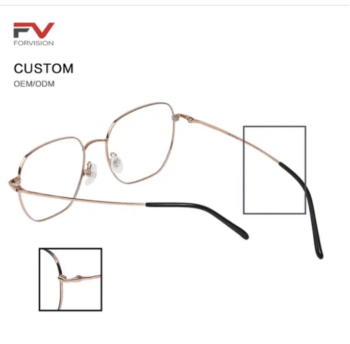 SL1227 Unisex Metal Rectangle Spectacle Glasses Frame SL1227 Unisex Metal Rectangle Spectacle Glasses Frame