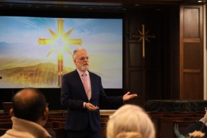 Rev. Brian Fesler at the 2025 World Interfaith Harmony celebration