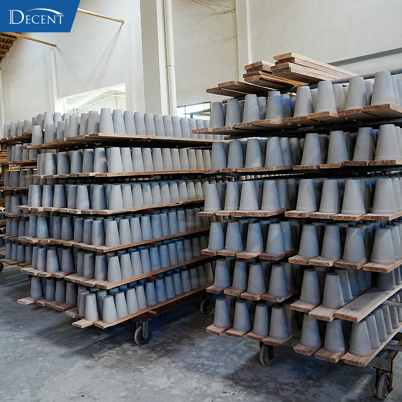 Qingdao Decent Group s pre kiln crucible storage