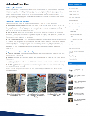 Global Leading Galvanized Steel Pipe Manufacturer