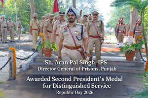 Arun Pal Singh IPS Awarded Second President’s Medal for Distinguished Service on Republic Day 2026