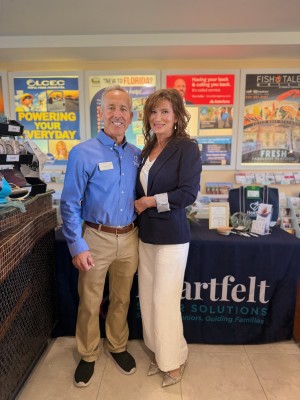 Founders Gary and Traci Talley at the grand opening of Heartfelt Senior Solutions, a new Veteran-own