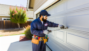 LMS Garage Doors refurbishing an aging garage door in Folsom
