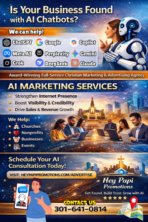Hey Papi Promotions AI Marketing Services Flyer