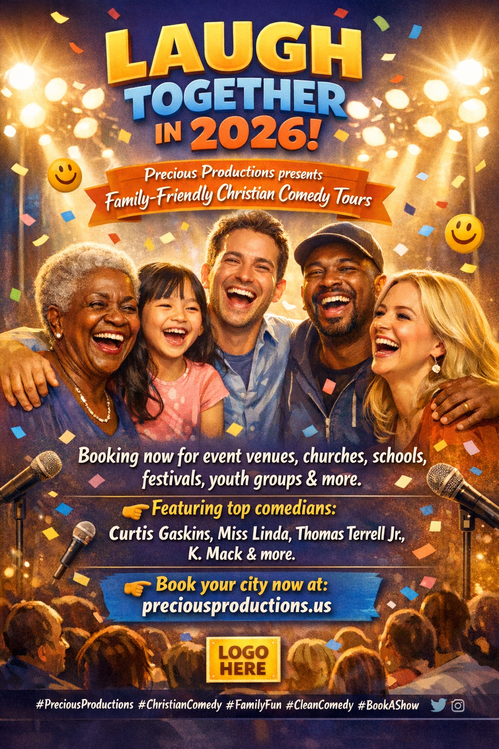 Precious Productions Christian Comedy Tour Booking Flyer Precious Productions Christian Comedy Tour Booking Flyer