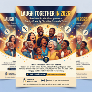 Precious Productions Christian Comedy Tour Flyer