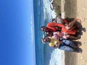 Family in Puerto Rico during DFS visit ; Gracey (left) Stacey (middle) Clinique (right)