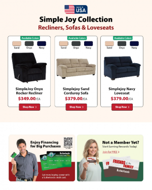 Recliners, Dofas & Loveseats