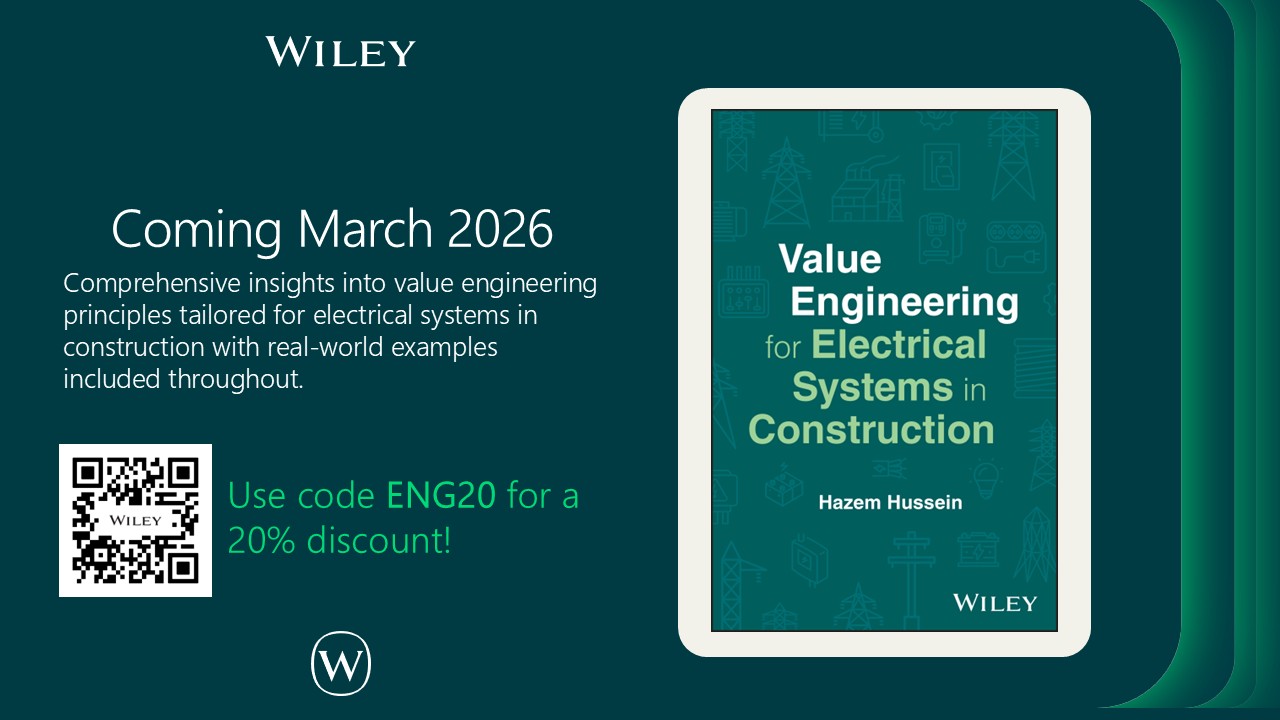 Wiley to Publish Groundbreaking Guide on Value Engineering for Electrical Systems in Construction