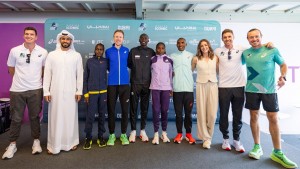 Event organisers, elites athletes and Dubai Sports Council attend the Burj2Burj Press Conference