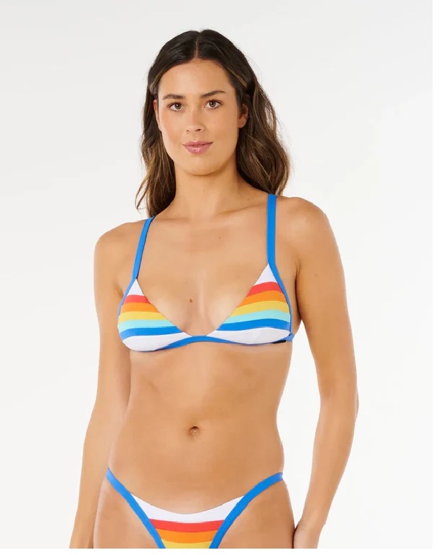 Rip Curl Womens Bikini Top Surf Stripe Fixed Triangle