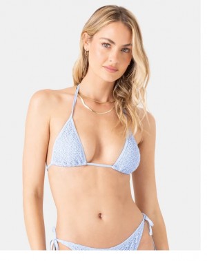 Roxy Womens Bikini Top Crochet Mini Tiki Triangle