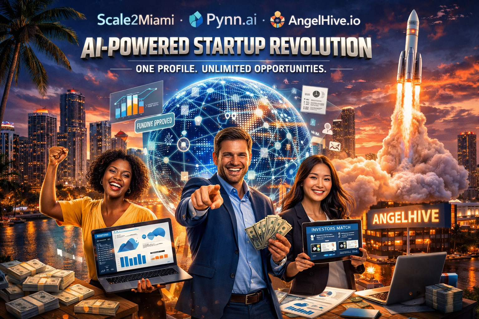 Scale2Miami.com Partners with Pynn.ai and AngelHive.io to Transform Startup Selection and Investor Access with AI