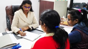 Students attending practical IT training session at SITHUB, Uttam Nagar, New Delhi.