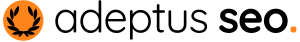 adeptus seo high resolution logo transparent black text