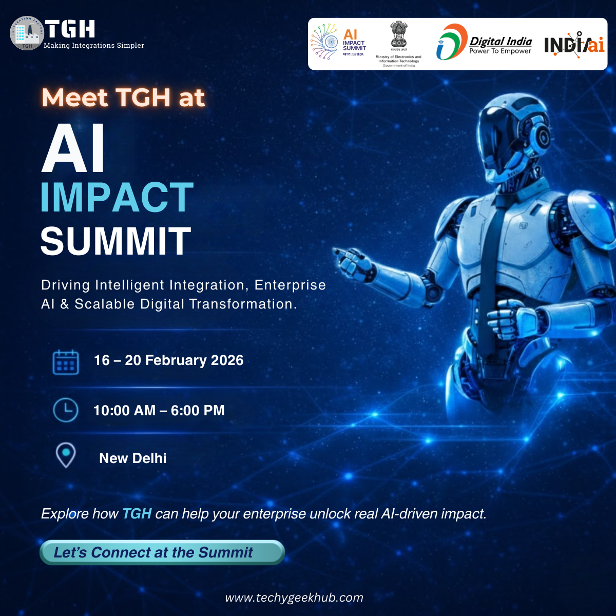 TGH to Showcase AI-Driven Enterprise Integration at India AI Impact Summit 2026 in New Delhi