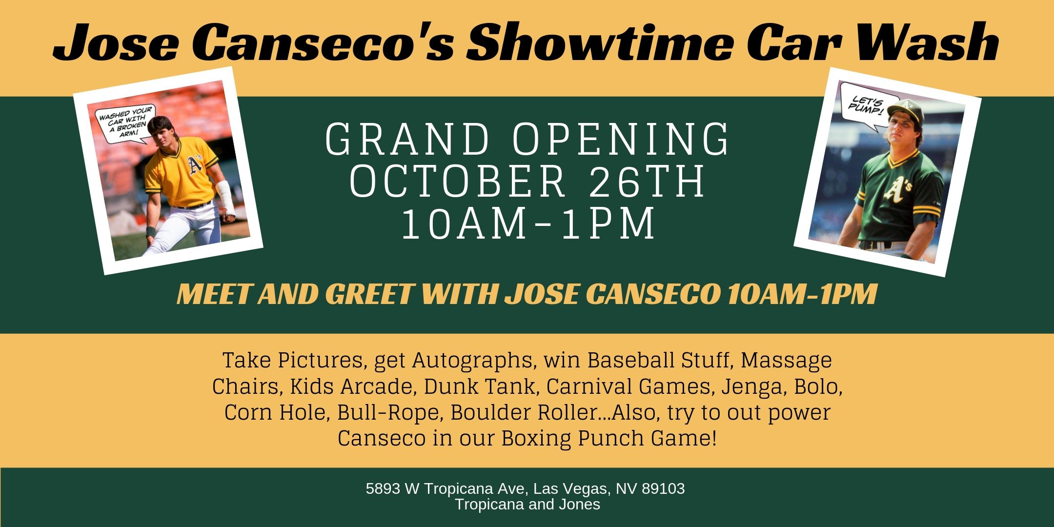 From Hitting Dingers to Scrubbing Cars: Jose Canseco to Open New Car Wash  in Las Vegas - IssueWire