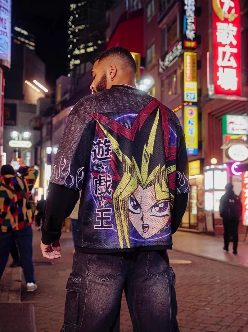 Navy Blue koi fish oversized t shirt