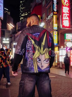 Navy Blue koi fish oversized t shirt