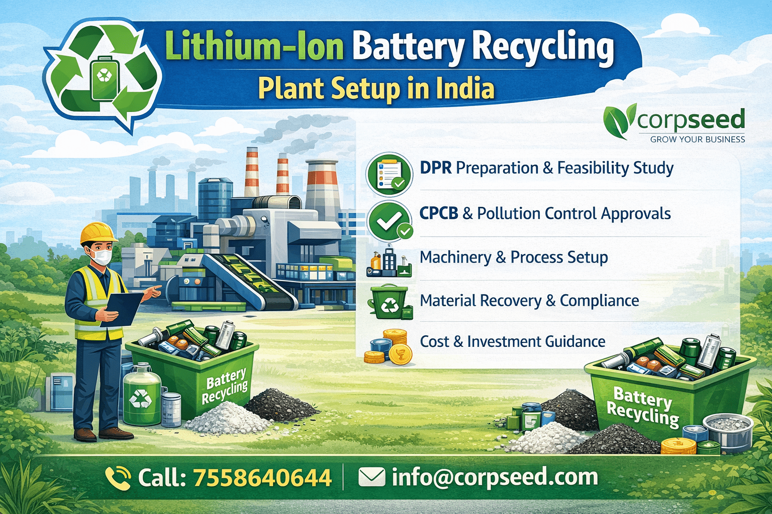 Start Your Lithium-Ion Battery Recycling Plant in India in 2026 – Get Expert Setup Support Today