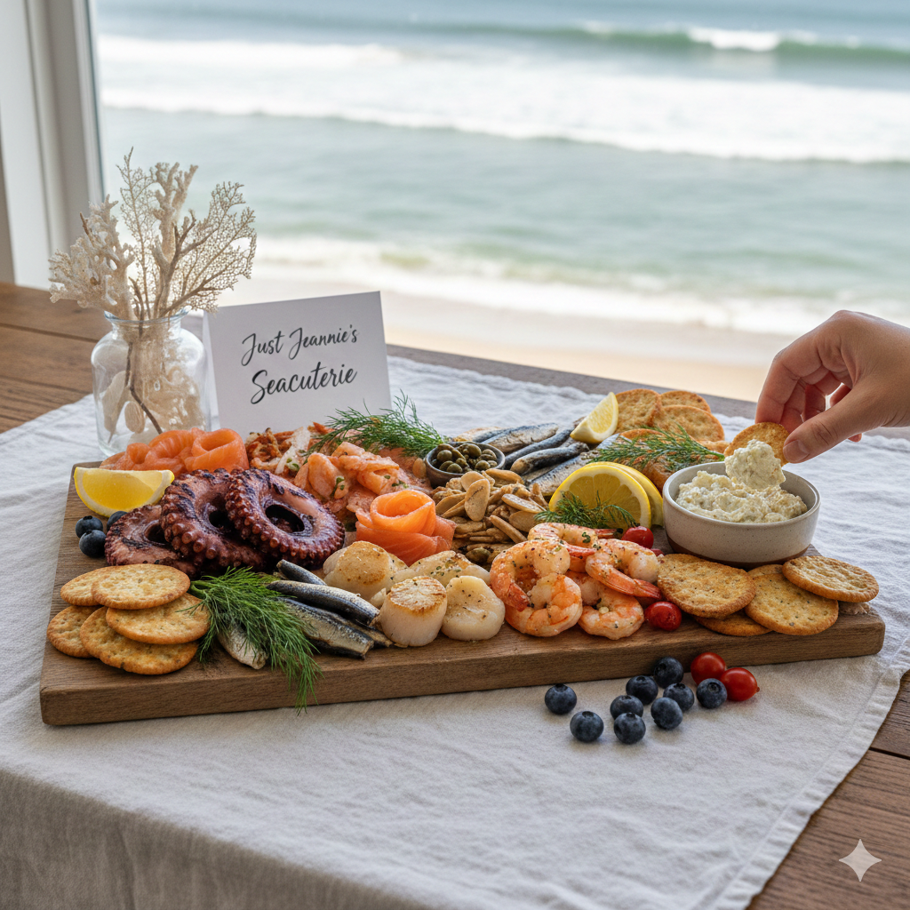 Just Jeannie Shares Fresh Seacuterie Board Ideas That Bring Coastal Charm to Home Entertaining