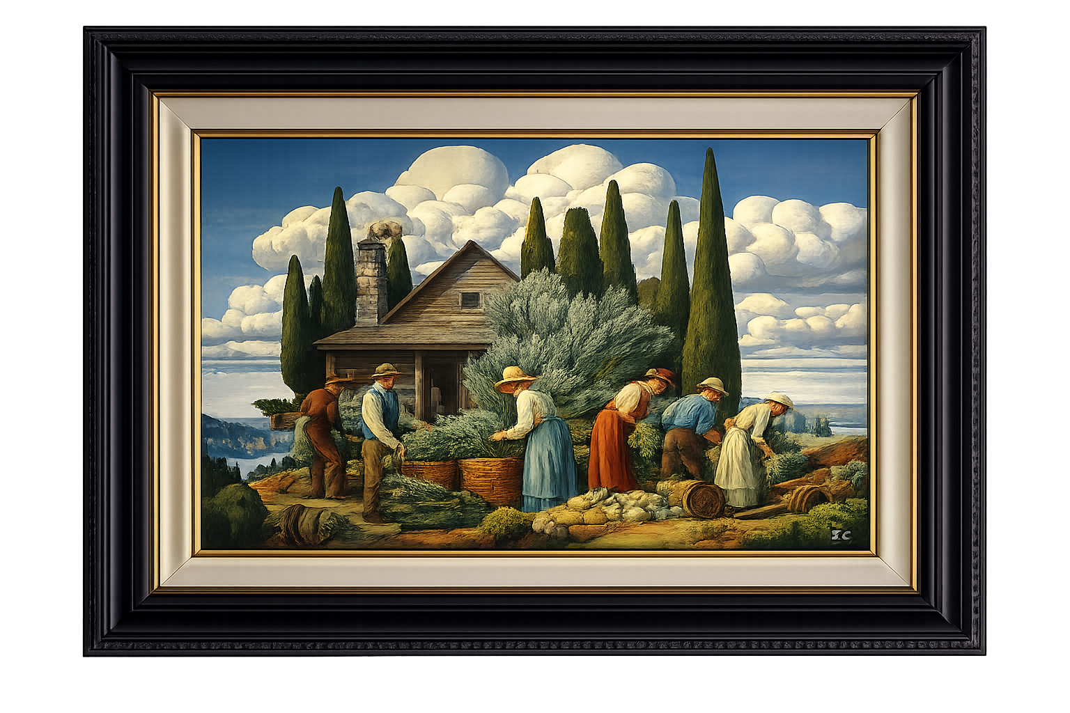 EASTON CAIN HARVEST MOON OIL PAINTING 2024 EASTON CAIN HARVEST MOON OIL PAINTING 2024