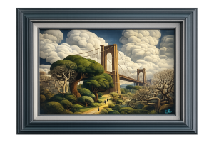 EASTON CAIN PILGRIMAGE TO THE PACIFIC OIL PAINTING 2024