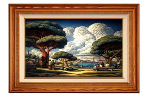 EASTON CAIN SF PARK OIL PAINTING 2024