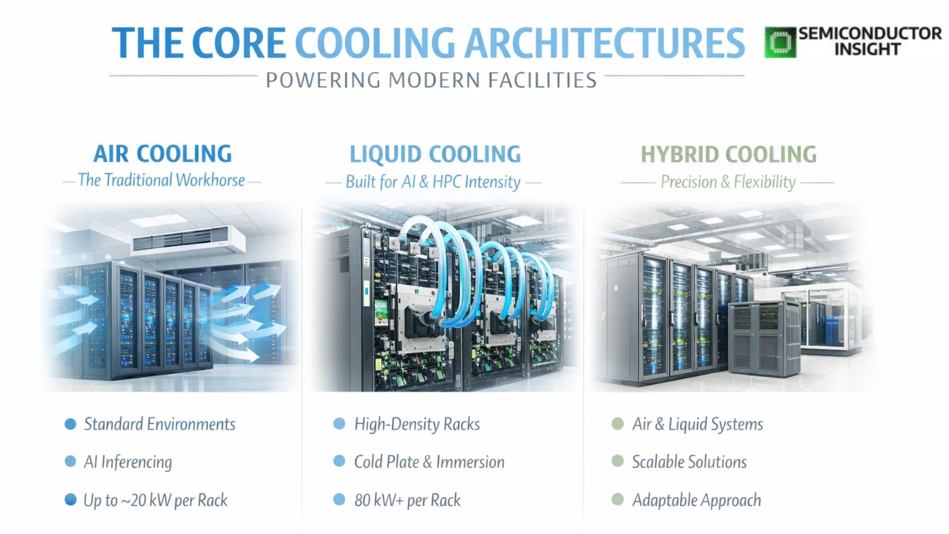 Cooling methods comparison Air Liquid Hybrid Cooling methods comparison Air Liquid Hybrid