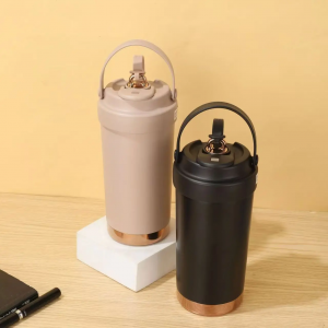 Double Wall Insulated Travel Mug with Ceramic Coating Coffee tumbler with Lid