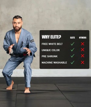 Elite Sports Pre Shrunk Adult Gray BJJ Gi