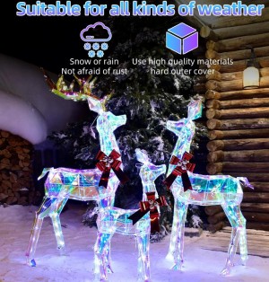 lighted reindeer christmas outdoor yard decorations manufacturer 1