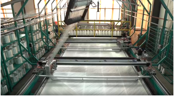 Top Multi Axial Warp Knitting Machine With Multi Angle Weft Insertion