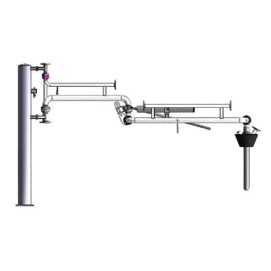 Bottom truck loading arm for fuel tankers 1