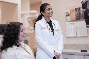 Rocklin dentist Dr. Purna Patel with patient