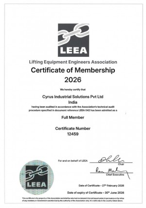 Full Membership of the Lifting Equipment Engineers Association (LEEA)
