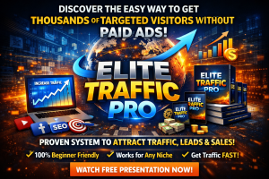 Elite Traffic Pro Removes the Issues of Zero Traffic without Any Paid Ads