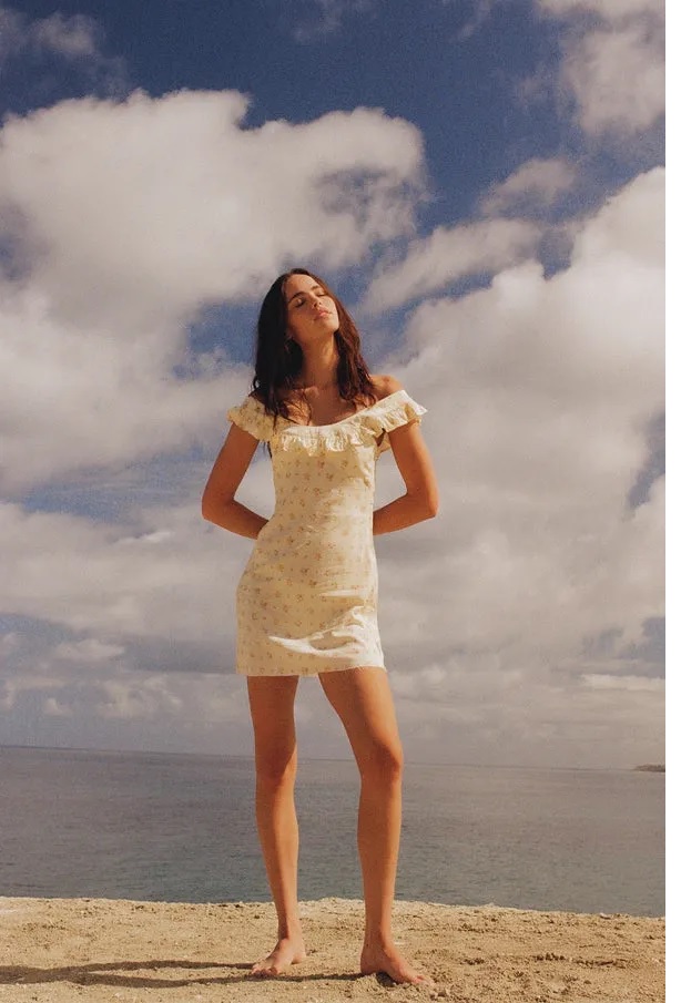 Rhythm Womens Dress Dahlia Off Shoulder Mini