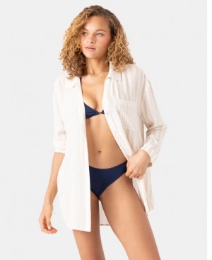 surf shop Roxy Womens Shirt Stripe Out Cover Up