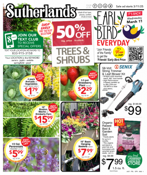 Early Bird Plant Sale