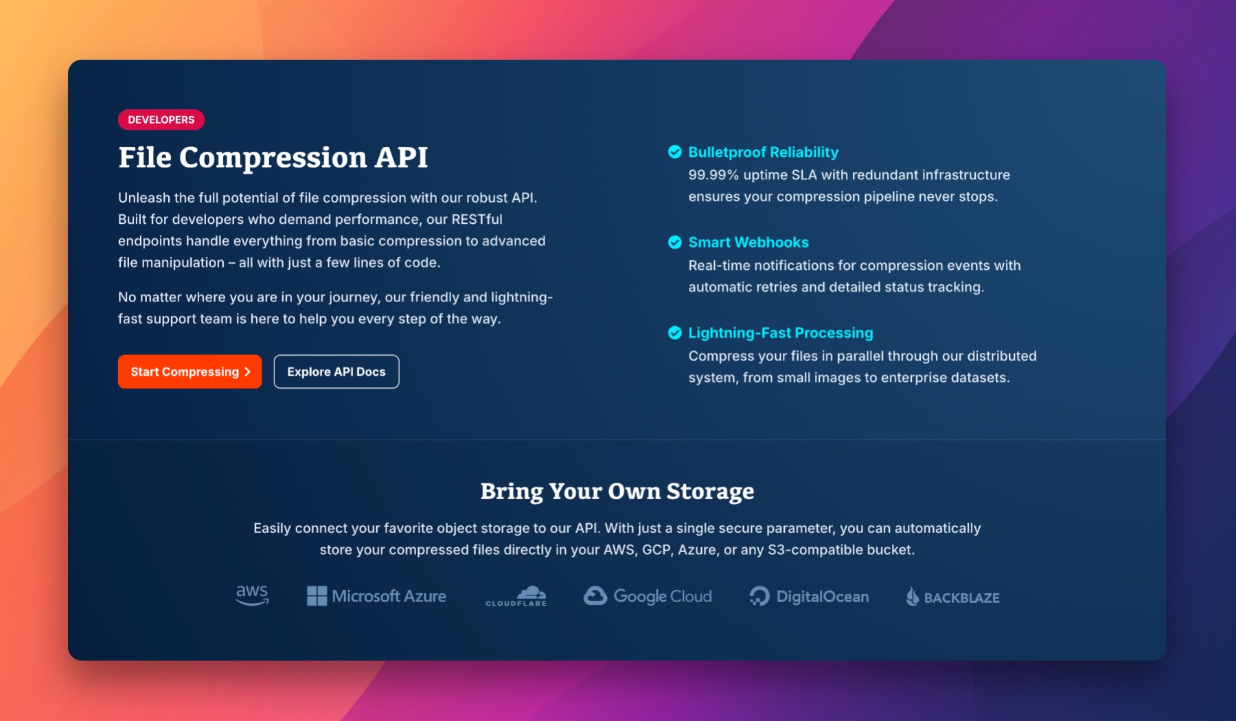 Compressor API Offering